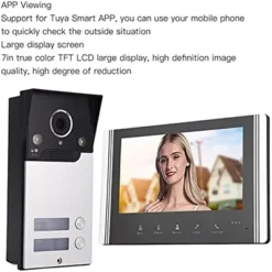 Itopfox Video Intercom System With 7in LCD Screen, HD Video Door Phone Kit For Home, 120° Wide Angle, Easy To Operate, AC100-240V (US Plug) -Kid's Home GUEST 468154b8 10cf 4db3 8697 29e562dafa35