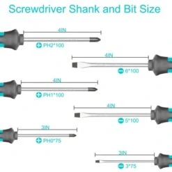 Itopfox Magnetic Screwdriver Set, 6-Piece Kit With Phillips And Flat Heads, Non-Slip Grip For Professional And DIY Use, Ideal Gifts For Men -Kid's Home GUEST 46b5b1d5 46d8 48cf 8f65 50a9b7b9878b