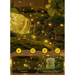 Itopfox Fairy Lights With Remote, 100 LED Waterproof String Lights Indoor Outdoor, Starry Twinkle Light For Christmas Home Bedroom Wedding DIY