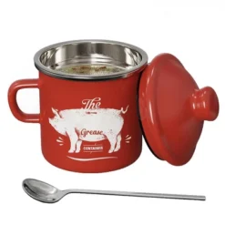 Itopfox Mini Bacon Grease Container With Strainer - Enamel Grease Saver, Farmhouse Bacon Grease Keeper For Kitchen Fat Storage, Dishwasher Safe 13 Itopfox Mini Bacon Grease Container With Strainer - Enamel Grease Saver, Farmhouse Bacon Grease Keeper For Kitchen Fat Storage, Dishwasher Safe -Kid's Home GUEST 46fe7fa4 2f93 4d89 af5a c16b1942144e