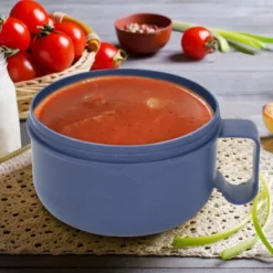 Itopfox Unbreakable Microwave Soup Mugs With Lids And Handles, Microwave Ramen Bowl For Soup, Instant Noodles, Oatmeal, Gumbo, Salad, Sapphire Blue -Kid's Home GUEST 4756c6e7 d4e0 45d6 b241 ce5d149b27f5