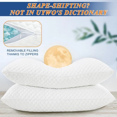 Itopfox Cooling Memory Foam Pillows, Firm And Soft Adjustable Pillow Set For Side, Back Or Stomach Sleepers 2 Itopfox Cooling Memory Foam Pillows, Firm And Soft Adjustable Pillow Set For Side, Back Or Stomach Sleepers - Image 2