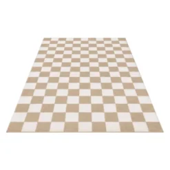 Itopfox Super Soft Fluffy Checkered Shaggy Area Rug, Beige And White Fuzzy Carpet For Living Room Bedroom Kids Room Nursery Dorm Home Decor -Kid's Home GUEST 4964e793 c839 44b9 aa9c 5f25151e8f4e