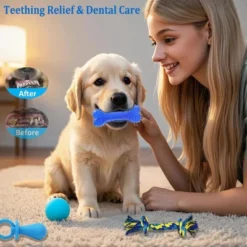 Itopfox 20 Pack Puppy Chew Toys - Blue Dog Teething Toys For Puppies, Teething Rings And Durable Ropes, Rubber Toy Bundle For Small Dogs -Kid's Home GUEST 49853093 a1df 4de5 9b85 7a0ff9d2e676