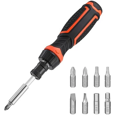 Itopfox 9-in-1 Ratcheting Screwdriver Set With Adjustable Length High-Strength Bits Phillips, Slotted, Torx, Hex, Nut Driver For Various Applications 6 Itopfox 9-in-1 Ratcheting Screwdriver Set With Adjustable Length High-Strength Bits Phillips, Slotted, Torx, Hex, Nut Driver For Various Applications - Image 6