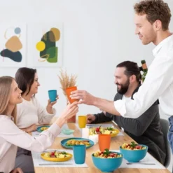 Itopfox Wheat Straw Dinnerware Set-16 Unbreakable Plates, Bowls, Cups & Sauce Dishes, Microwave & Dishwasher Safe For Kitchen, Parties & Camping 14 Itopfox Wheat Straw Dinnerware Set-16 Unbreakable Plates, Bowls, Cups & Sauce Dishes, Microwave & Dishwasher Safe For Kitchen, Parties & Camping -Kid's Home GUEST 4a6a131f 5f59 4d11 bfb0 b73730e40a62