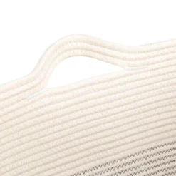 Itopfox Fabric Cotton Rope Storage Basket With Handles, Decorative Woven Basket For Living Room, Closet Organizer For Blankets, Toys, Laundry -Kid's Home GUEST 4a80e5ae 3aa9 4dab 8222 8f055fb68aad