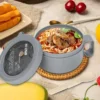 Itopfox 2 Pack Soup Bowl With Handles, Microwave Safe Ramen Bowl With Lid For Soup, Noodles, Oatmeal, Salad, BPA Free