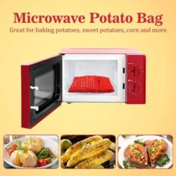 Itopfox Microwave Potato Bag For Baking, Reusable Steam Pocket Cooker For Potatoes, Corn, Bread, And Tortillas, Washable Fabric -Kid's Home GUEST 4b265389 6361 41c1 adae fc7efc948ad1