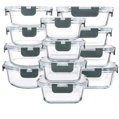 Itopfox 24-Piece Glass Food Storage Containers With Snap Locking Lids, Airtight Meal Prep Containers For Microwave, Oven, Freezer & Dishwasher 8 Itopfox 24-Piece Glass Food Storage Containers With Snap Locking Lids, Airtight Meal Prep Containers For Microwave, Oven, Freezer & Dishwasher - Image 8