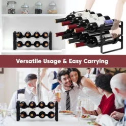 Itopfox Stackable Wine Rack Countertop, Sturdy Freestanding Wine Bottle Holder 2 Tier Tabletop Wine Stand For Pantry Bar Metal Wine Storage Organizer 15 Itopfox Stackable Wine Rack Countertop, Sturdy Freestanding Wine Bottle Holder 2 Tier Tabletop Wine Stand For Pantry Bar Metal Wine Storage Organizer -Kid's Home GUEST 4b88dd2f e5e2 4afb bcb9 1712855d7bb7
