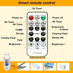 Itopfox Warm White LED Fairy Curtain String Lights With Remote Control For Wedding, Party, Home, Garden, Indoor Decorations -Kid's Home GUEST 4c3ee582 0d7e 4fe5 b470 a01056df5e02