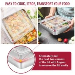 Itopfox 12-Piece Stainless Steel Bakeware Set With Lids, Includes Round Cake Pans, Square & Rectangle Baking Pans, Cookie Sheet, Loaf, Muffin, Etc. -Kid's Home GUEST 4d3a1a7b 4dbf 476d 9300 18c6807ce814