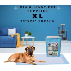 Itopfox 20 Pcs Blue Pee Pads, 6-Layer, Ultra Absorbent, Leak-Proof, Quick-Dry, For Dogs, Cats, Rabbits, Chinchillas & Small Pets -Kid's Home GUEST 4d534f88 2c48 4505 a59f 359612ad1e07