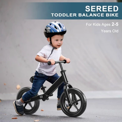 Itopfox Toddler Balance Bike For 2-5 Year Olds, No Pedal Toy Bike With Tool-Free Adjustment, Includes Custom Plate & 3 Stickers Black 3 Itopfox Toddler Balance Bike For 2-5 Year Olds, No Pedal Toy Bike With Tool-Free Adjustment, Includes Custom Plate & 3 Stickers Black - Image 3