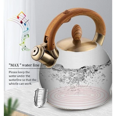 Itopfox Stainless Steel Whistling Tea Kettle For Stove Top, 2.64 Quart Capacity With Cool Touch Handle, Safe For Daily Use 6 Itopfox Stainless Steel Whistling Tea Kettle For Stove Top, 2.64 Quart Capacity With Cool Touch Handle, Safe For Daily Use - Image 6