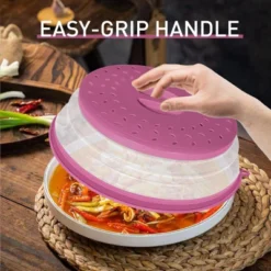 Itopfox Collapsible Microwave Splatter Cover With Vent Holes, Foldable Lid For Dishes & Bowls, Multi-Use Kitchen Splatter Guard & Colander (Purple) 9 Itopfox Collapsible Microwave Splatter Cover With Vent Holes, Foldable Lid For Dishes & Bowls, Multi-Use Kitchen Splatter Guard & Colander (Purple) -Kid's Home GUEST 4e881b57 719d 4766 9f19 c8b98dcb3d9f