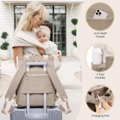 Itopfox Large Capacity Diaper Bag Backpack With Insulated Pockets, Changing Pad, Pacifier Case, And Anti-Theft Laptop Compartment For Women And Men 12 Itopfox Large Capacity Diaper Bag Backpack With Insulated Pockets, Changing Pad, Pacifier Case, And Anti-Theft Laptop Compartment For Women And Men -Kid's Home GUEST 4ef196a2 3154 4a04 9969 18a566d0a73c