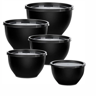 Itopfox 5-Piece Plastic Mixing Bowls With Lids Set, Nesting Bowls For Mixing, Baking, Prepping, Cooking And Serving Food, Dishwasher & Microwave Safe 8 Itopfox 5-Piece Plastic Mixing Bowls With Lids Set, Nesting Bowls For Mixing, Baking, Prepping, Cooking And Serving Food, Dishwasher & Microwave Safe - Image 8