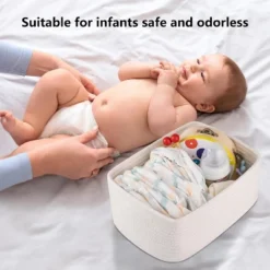 Itopfox 4 Pack Small Woven Storage Baskets For Organizing, Mini Rope Bins For Towels, Cute Decorative Closet Organizer, Baby Nursery, Gift Baskets -Kid's Home GUEST 4fc73e4e f6ee 4264 8413 5ed0fa8661a2