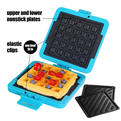 Itopfox Microwave Toaster Sandwich Maker, Waffle Maker, Panini Press, Dishwasher Safe, No Electricity, Fast Cooking, Time Saving, Portable For Travel 2 Itopfox Microwave Toaster Sandwich Maker, Waffle Maker, Panini Press, Dishwasher Safe, No Electricity, Fast Cooking, Time Saving, Portable For Travel - Image 2