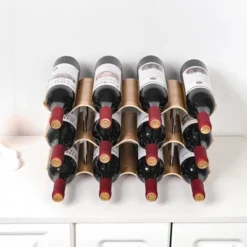 Itopfox Countertop Wine Rack - 12 Bottle Freestanding Wine Holder Stand - 3 Tier Wooden Storage - Wavy Organizer For Cabinet Pantry Kitchen Bar 11 Itopfox Countertop Wine Rack - 12 Bottle Freestanding Wine Holder Stand - 3 Tier Wooden Storage - Wavy Organizer For Cabinet Pantry Kitchen Bar -Kid's Home GUEST 50bfe927 76a7 40a2 99dc f2ff365a71f4