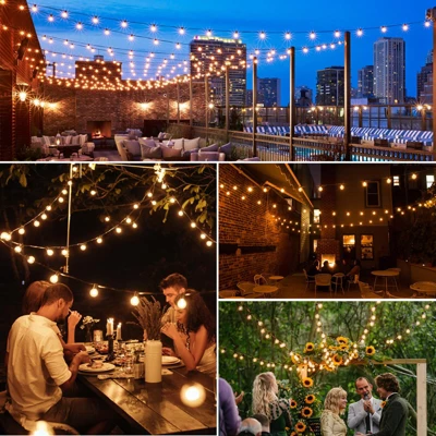 Itopfox 100Ft LED Outdoor String Lights, Dimmable Patio Lights, Waterproof Shatterproof G40 Globe Bulb String For Backyard Bistro 7 Itopfox 100Ft LED Outdoor String Lights, Dimmable Patio Lights, Waterproof Shatterproof G40 Globe Bulb String For Backyard Bistro - Image 7