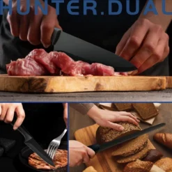 Itopfox 8-Piece Kitchen Knife Set With Block, Sharp Anti-Rust Stainless Steel Knives For Chef Santoku Bread Utility, Paring, Shears, Ergonomic Handle -Kid's Home GUEST 5212e8ee 999f 4671 a4f0 becdc9fae226