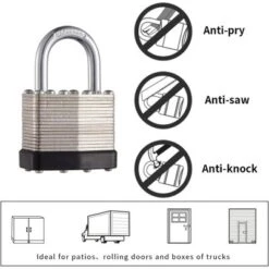 Itopfox 12-Pack Keyed Alike Nickel Plated Steel Padlocks With Keys, Secure Locks For Gates, Sheds, Cabinets, Bags, And More -Kid's Home GUEST 52332182 fcf8 403e 8f8c 921a353d54a8