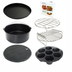 Itopfox 9 Inch Air Fryer Accessories Set With Cupcake Pan, Pizza Pan, Silicone Baking Cup, Recipe Cookbook For 5.3Qt - 6.8Qt Air Fryers 15 Itopfox 9 Inch Air Fryer Accessories Set With Cupcake Pan, Pizza Pan, Silicone Baking Cup, Recipe Cookbook For 5.3Qt - 6.8Qt Air Fryers -Kid's Home GUEST 524076c8 edb1 4ecf bc50 0be067698b15