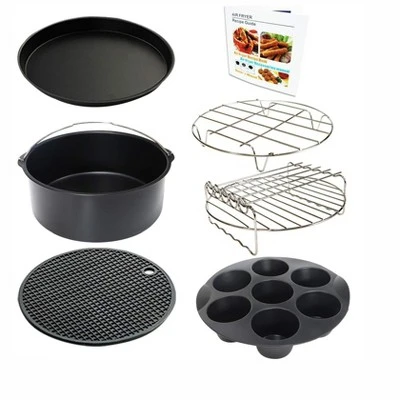 Itopfox 9 Inch Air Fryer Accessories Set With Cupcake Pan, Pizza Pan, Silicone Baking Cup, Recipe Cookbook For 5.3Qt - 6.8Qt Air Fryers 8 Itopfox 9 Inch Air Fryer Accessories Set With Cupcake Pan, Pizza Pan, Silicone Baking Cup, Recipe Cookbook For 5.3Qt - 6.8Qt Air Fryers - Image 8