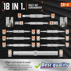 Itopfox 18-in-1 Multi-bit Screwdriver Set With Ergonomic Handle, Includes Slotted/Philips/Pozi/Torx/Square Bits & Nut Driver For Home & Car Repair 9 Itopfox 18-in-1 Multi-bit Screwdriver Set With Ergonomic Handle, Includes Slotted/Philips/Pozi/Torx/Square Bits & Nut Driver For Home & Car Repair -Kid's Home GUEST 5268865e 2662 44b3 a6ab 093118bed040