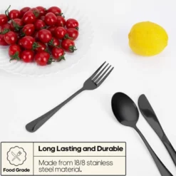 Itopfox Travel Utensils Set With Case, Portable Stainless Steel Silverware For Work, Camping, Picnic, Lunch Box - Fork, Spoon, Knife, Chopsticks