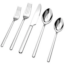 Itopfox 40-Piece Stainless Steel Flatware Set For 8, Mirror Polished Cutlery Set With Dinner Forks, Spoons, Salad Forks, Teaspoons, Dishwasher Safe -Kid's Home GUEST 539325b5 ce46 4b16 aa2e 5c6dff1360a6
