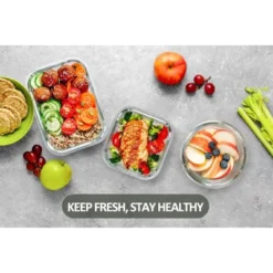 Itopfox 24-Piece Glass Food Storage Containers With Snap Locking Lids, Airtight Meal Prep Containers For Microwave, Oven, Freezer & Dishwasher 12 Itopfox 24-Piece Glass Food Storage Containers With Snap Locking Lids, Airtight Meal Prep Containers For Microwave, Oven, Freezer & Dishwasher -Kid's Home GUEST 54f307e5 1f0d 4baa 81d5 72dc2e125009