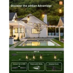 Itopfox 100FT LED Outdoor String Lights With Remote, Dimmable Patio Lights, Timer & 3 Lighting Modes, 32 Shatterproof Edison Bulbs, Waterproof 14 Itopfox 100FT LED Outdoor String Lights With Remote, Dimmable Patio Lights, Timer & 3 Lighting Modes, 32 Shatterproof Edison Bulbs, Waterproof -Kid's Home GUEST 55bb56e0 59de 4714 9676 27850093a099