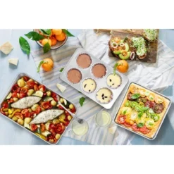 Itopfox Stainless Steel Bakeware Set Of 8, Non-Toxic Oven Safe Pans For Baking, Roasting, Includes Lasagna, Cake, Loaf & Muffin Pans, Dishwasher Safe 9 Itopfox Stainless Steel Bakeware Set Of 8, Non-Toxic Oven Safe Pans For Baking, Roasting, Includes Lasagna, Cake, Loaf & Muffin Pans, Dishwasher Safe -Kid's Home GUEST 561a8705 f645 4120 90ca 67a1cd80be04