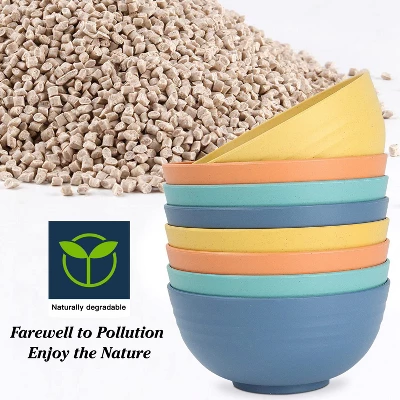 Itopfox 8-Piece Wheat Straw Cereal Bowls Set, Unbreakable & Lightweight, Microwave & Dishwasher Safe, Ideal For Soup, Salad, Oatmeal, And More 4 Itopfox 8-Piece Wheat Straw Cereal Bowls Set, Unbreakable & Lightweight, Microwave & Dishwasher Safe, Ideal For Soup, Salad, Oatmeal, And More - Image 4