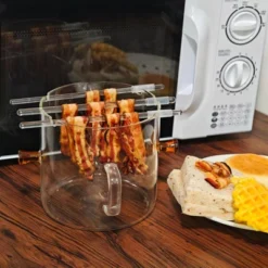 Itopfox Microwave Bacon Cooker With Cover, 2-in-1 Glass Cooking Pot, Microwavable Bacon Grill With Silicone Lid, Easy Clean 12 Itopfox Microwave Bacon Cooker With Cover, 2-in-1 Glass Cooking Pot, Microwavable Bacon Grill With Silicone Lid, Easy Clean -Kid's Home GUEST 56d21195 0cf7 466b a28f e020f72c3fe3