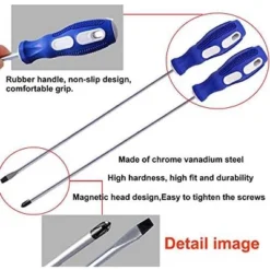 Itopfox 2-Piece Long Screwdriver Set With Magnetic Tips, Slotted & Phillips Head, Rubber Grip Handle For Secure And Comfortable Use 8 Itopfox 2-Piece Long Screwdriver Set With Magnetic Tips, Slotted & Phillips Head, Rubber Grip Handle For Secure And Comfortable Use -Kid's Home GUEST 56dc0541 c8b6 436e 9f70 8d374a64b91b