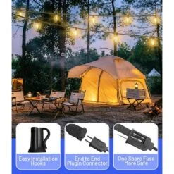 Itopfox Ultra Long Outdoor LED String Lights With Shatterproof S11 Edison Bulbs, Waterproof Hanging Light For Backyard Deck Porch Party Decor -Kid's Home GUEST 580391cc 7880 4841 973f 66d83ac67880