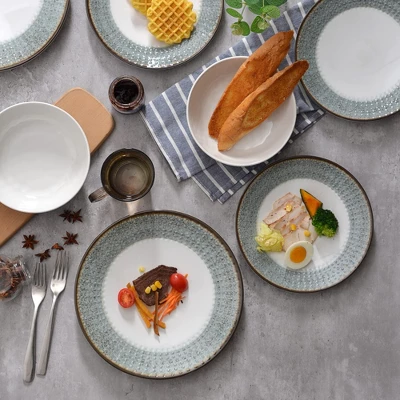 Itopfox Melamine Dinnerware Set, 12-Piece Plates And Bowls, Unbreakable And Dishwasher Safe, BPA-Free, Ideal For Indoor, Camping, BBQ, RV, Party 5 Itopfox Melamine Dinnerware Set, 12-Piece Plates And Bowls, Unbreakable And Dishwasher Safe, BPA-Free, Ideal For Indoor, Camping, BBQ, RV, Party - Image 5