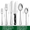 Itopfox 24-Piece Silverware Set With Steak Knives, Flatware Set For 4 Food-Grade Stainless Steel Cutlery Set Includes Knife Spoon Fork, Mirror Finish
