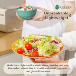 Itopfox 40-Piece Premium Wheat Straw Dinnerware Set, Service For 8, Unbreakable Plates & Bowls, Dishwasher & Microwave Safe, Eco-Friendly Kitchenware -Kid's Home GUEST 5b94c122 e547 4618 a109 78de442fc66e