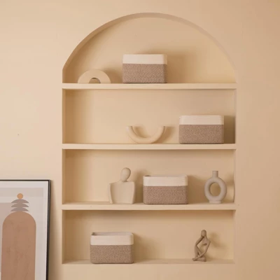 Itopfox 4 Pack Woven Storage Baskets For Organizing Toys, Books, Towels, And Clothes - Durable And Stylish Gift Basket Bins For Shelves 6 Itopfox 4 Pack Woven Storage Baskets For Organizing Toys, Books, Towels, And Clothes - Durable And Stylish Gift Basket Bins For Shelves - Image 6