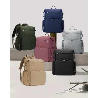 Itopfox Neoprene Waterproof Diaper Backpack For Parents With Changing Pad, Large Storage & 10 Pockets, Travel-Friendly Design (Oat) 1 Itopfox Neoprene Waterproof Diaper Backpack For Parents With Changing Pad, Large Storage & 10 Pockets, Travel-Friendly Design (Oat)