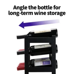 Itopfox 3-Tier Bamboo Wine Rack, Sturdy And Durable Wine Storage Cabinet Shelf For Pantry, Kitchen, Holds 12 Bottles Securely -Kid's Home GUEST 602876de b448 472c bf00 e30a307d7a90