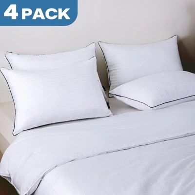 Itopfox Standard Size Pillows Set Of 4 - Cooling Supportive Hotel Pillows With Premium Soft Down Alternative Fill For Side Stomach And Back Sleepers 1 Itopfox Standard Size Pillows Set Of 4 - Cooling Supportive Hotel Pillows With Premium Soft Down Alternative Fill For Side Stomach And Back Sleepers