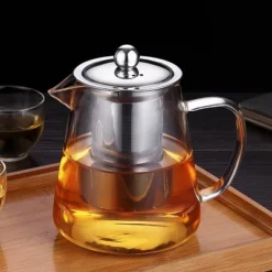 Itopfox Mini Glass Teapot With Removable Stainless Steel Infuser For Blooming & Loose Leaf Tea, Microwave & Stovetop Safe 11 Itopfox Mini Glass Teapot With Removable Stainless Steel Infuser For Blooming & Loose Leaf Tea, Microwave & Stovetop Safe -Kid's Home GUEST 6389d0a3 a129 4e36 861f af22e43242db