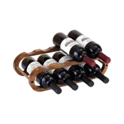 Itopfox Adjustable Wine Rack And Water Bottle Organizer For Cabinet And Countertop - 2 In 1 Acacia Wood Storage Solution -Kid's Home GUEST 638fbef2 8105 4272 ac15 ad946d0bcf7c